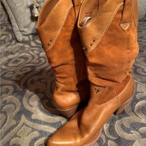 Women's Tan Leather Boots